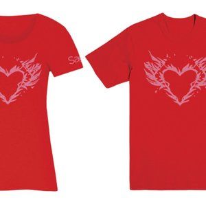 SAGA Pyrosis Flaming Heart Logo T-shirt NEW